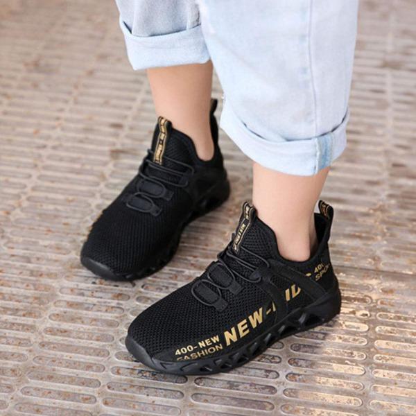 Product Introduction of Daclay Trendy All-Season Kids' Sneakers: Breathable, Durable Rubber Sole, Fashionable Plaid, Lace-Up Comfort for Teens 1