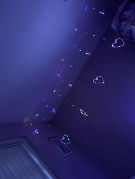 Product Review of Heart Design LED Fairy Curtain Light, Battery Powered Wire String Lights without Batteries, Novelty Ambient Lights, Suitable for Festival, Bedroom & Party Decor from A**b 0