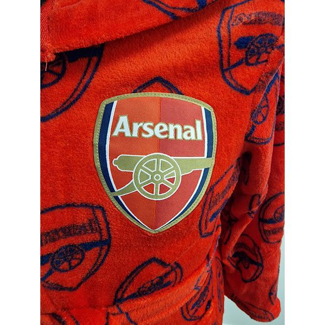 Arsenal FC Children's Dressing Gown - Kids Unisex Football Bathrobe - Loungewear Nightwear Sleepwear Pyjamas 1