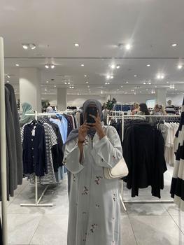 Product Review of Abaya Nida Full Body Embroidery in Grey from A**🌚 0