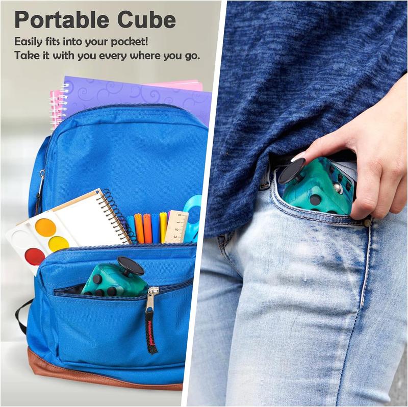 Product Introduction of Yetech Green Fidget Toy Cube Toy ADHD Stress Anxiety Relief Toy With 6 Different Functions Killing Time Finger Toy Office Classroom Toy Gift for Adults And Children 5