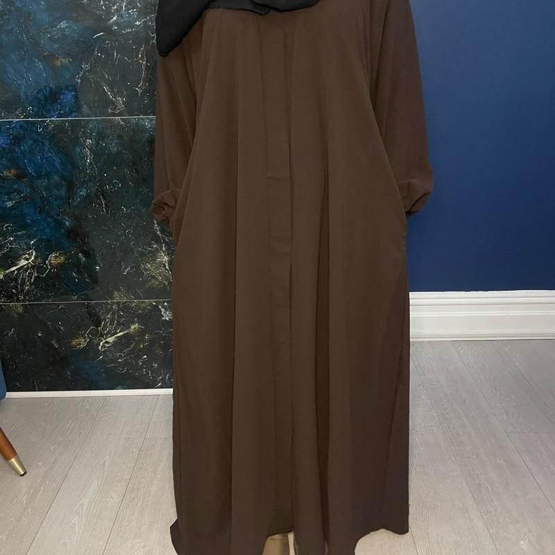 Dark brown & Light Brown Abaya 1