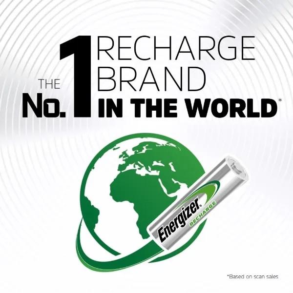 Energizer Rechargeable Power Plus AA Batteries Pack Of 4 2000 mAh nimh Pre-Charged Long-Lasting Up To 5-Year Battery Life Charge Lasts Up To 12 Months in Storage 3