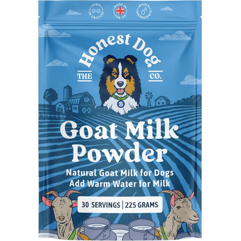 Goats Milk Powder for Dogs (225 Grams, 30 servings) - Rich in Protein and Calcium- For Puppies and Adults - Powdered Goats Milk - Made in the UK 0