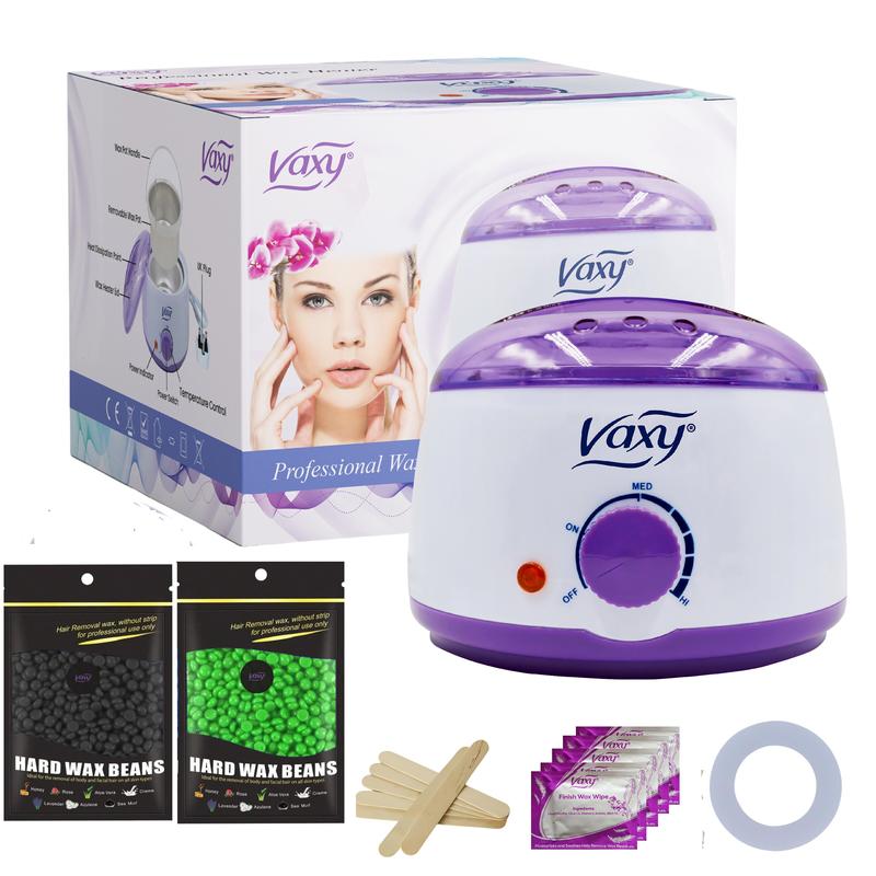 Home Waxing Kit for Hair Removal Wax Warmer 200g Wax Spatula Wipes,  Heater Collar Body Care Cosmetic Cream Comfort 1
