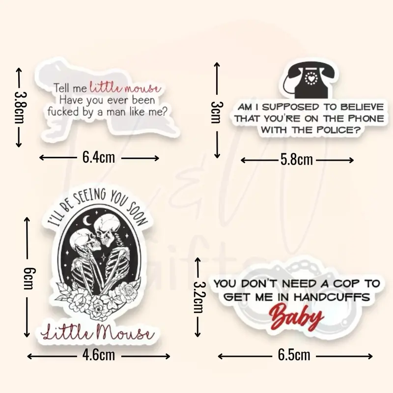 Run Little Mouse Stickers | Officially Licensed | Dark Romance 4