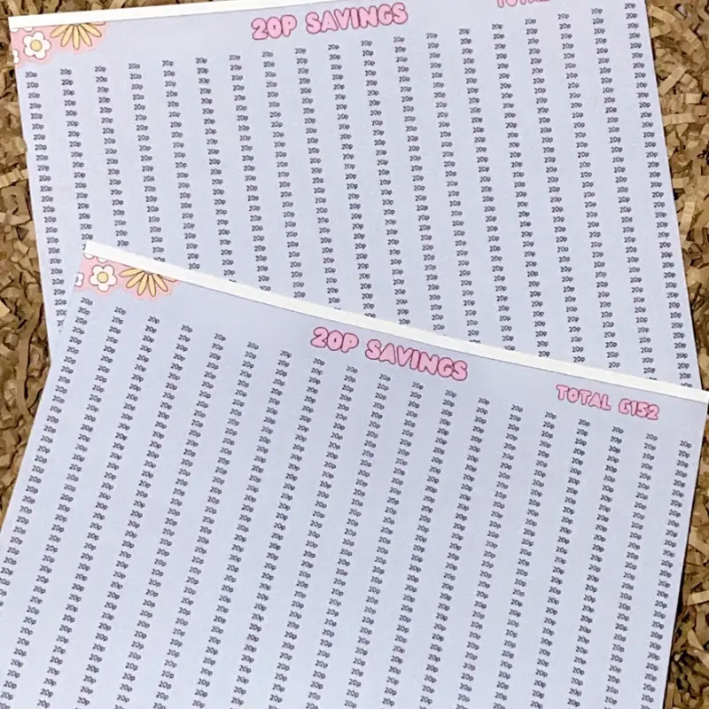 Penny Savings and challenge STICKERS for Money Tins Cash Stuffing & Budgeting 3