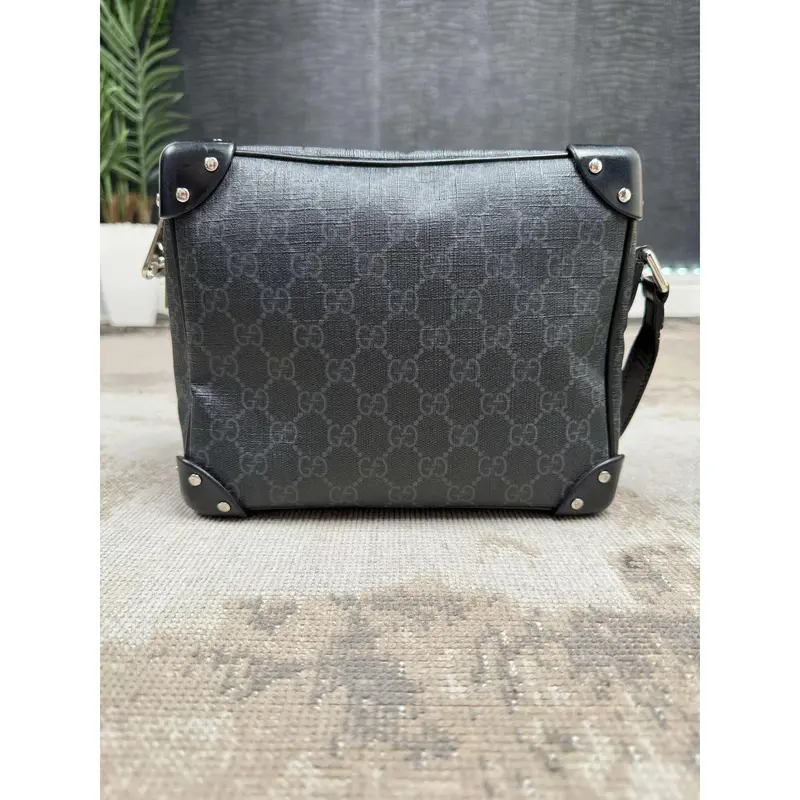 Preowned Gucci GG Supreme Soft Trunk Bag - Black 'ONE SIZE 2