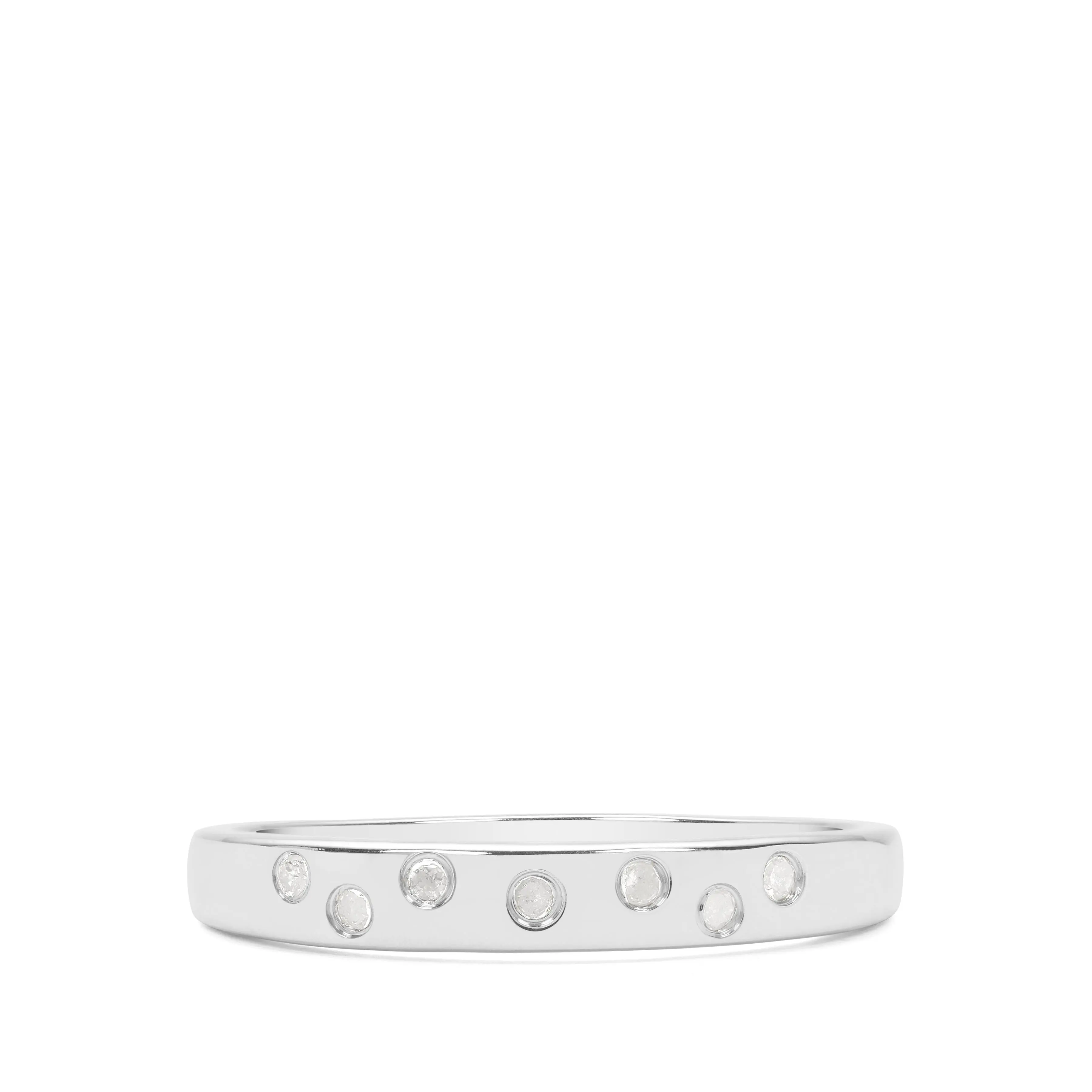 Stackd Scattered Diamond Sterling Silver Stacker Ring