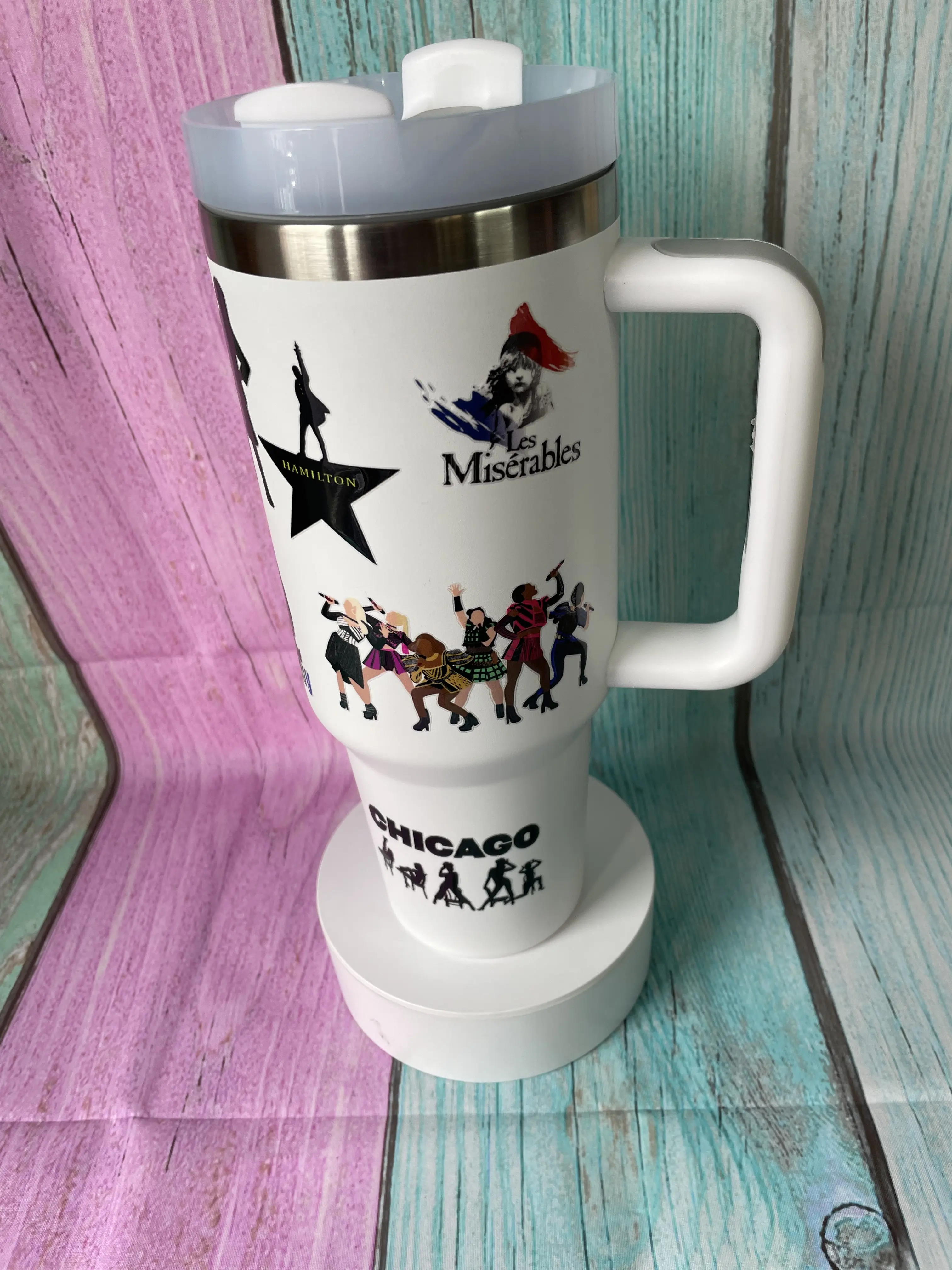 Musical 40oz Tumbler, Musicals fan Tumbler, comes with Straw, Musical Theatre