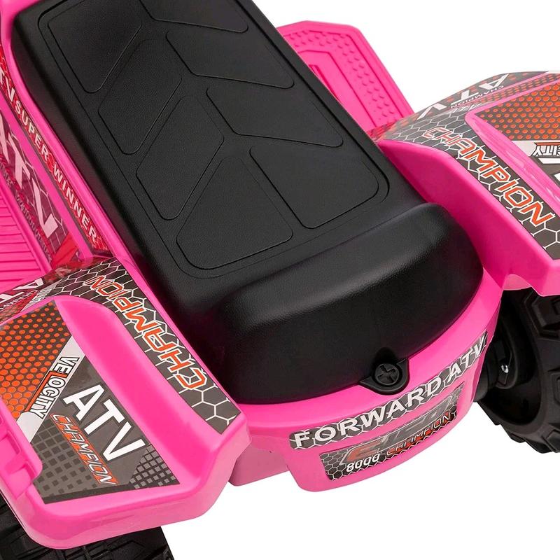HOMCOM Kids Electric Ride on Car with Music, 6V Battery, for 18-36 Months, Pink or Red 8