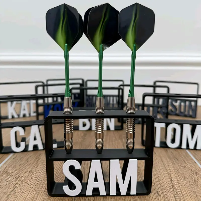 Personalisable Dart Holder | Dart Holder Name | Customizable Dart Gift | Perfect Organiser for Dart Lovers | Games Room Gift | GIft for Him 2