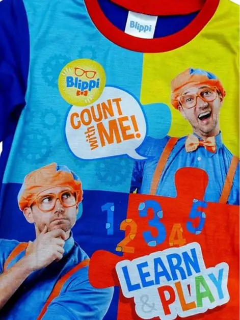 Boys Blippi Pyjamas Kids PJs Nightwear 18 Months to 5 Years COUNT WITH ME 5