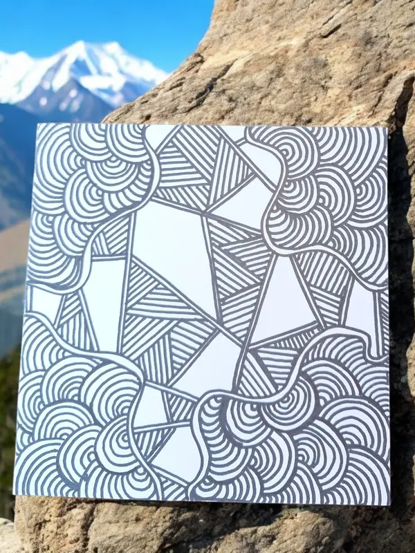 Mindful Art Greetings Card - Doodle Artwork 6