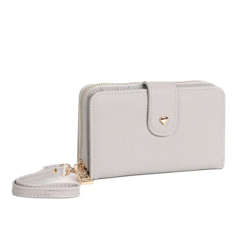 kukubird Womens Multi-Compartment Small Faux Leather Heart Purse 0