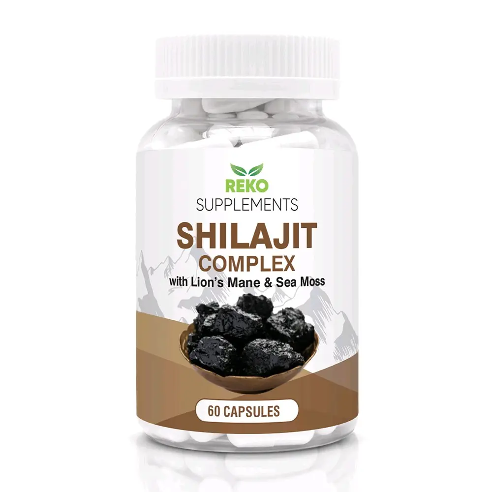 Pure Himalayan Shilajit Extract , Sea moss & Lions Mane with 70% fulvic acid, High Strength 1500mg | 60 Capsules -Vegan Organic Himalayan resin supplements for men, Wellness Supplement