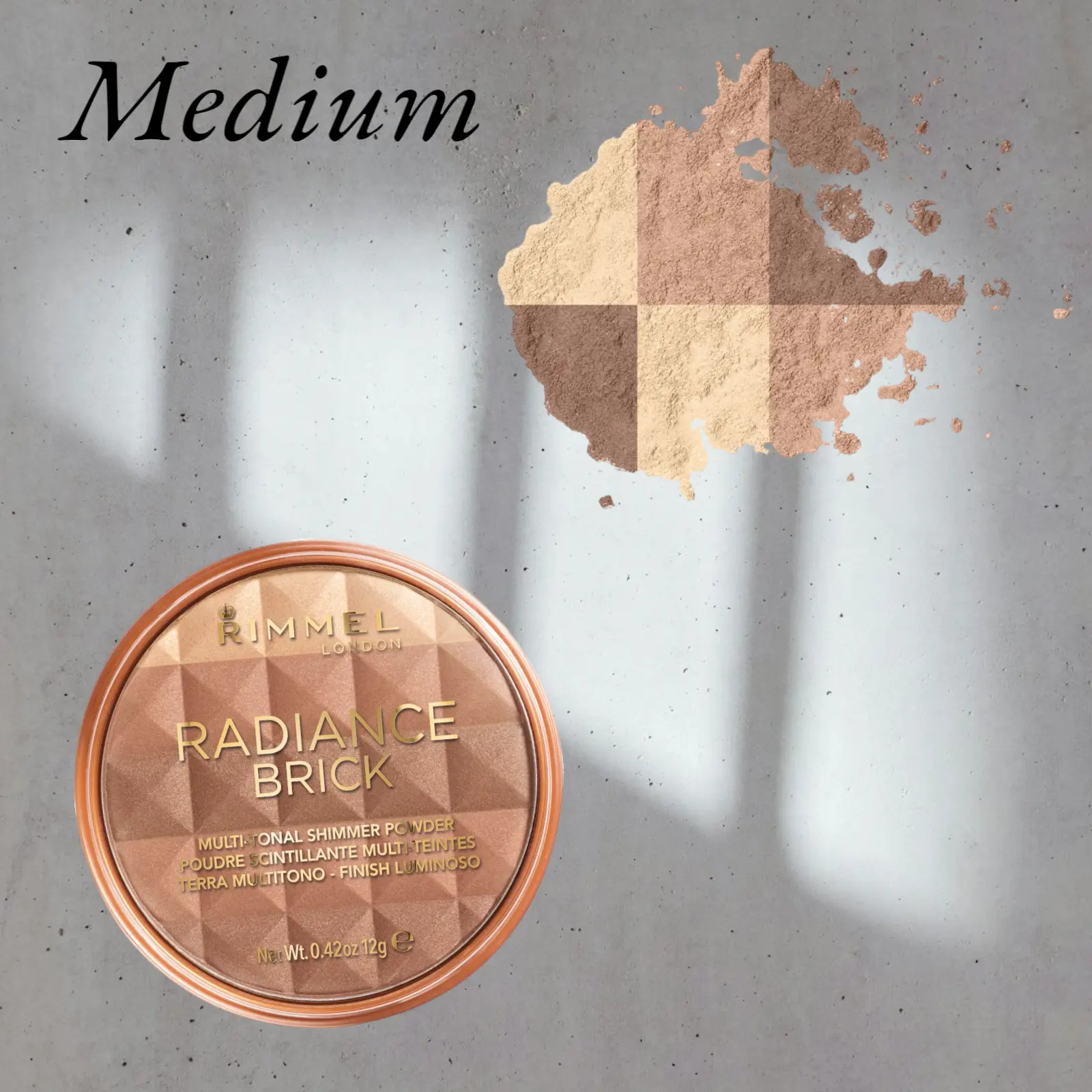 Rimmel Radiance Brick bronzing illuminating powder Makeup Cosmetic Bronzer Brush Foundation Shimmer