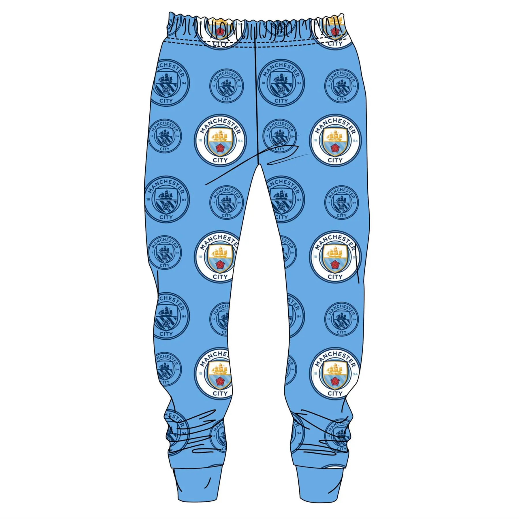 Mens Manchester City/Man City Football Club Lounge Pants Pyjama Bottoms Pyjamas Size S, M, L, XL