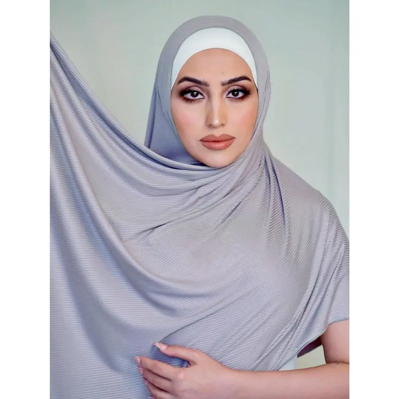 1pc Women Jersey Hijab, Breathable Muslim Headscarf 1