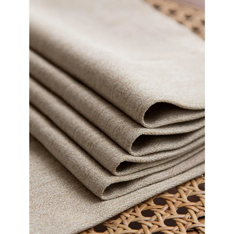 1pc Solid Blackout, Heat Insulation And Noise Reducing Curtain For Living Room 2