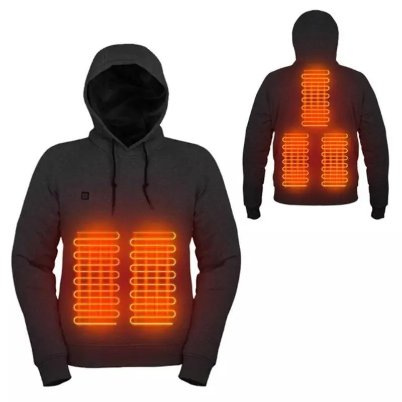 [Men's and Women's Hoodies] Men's and Women's USB Heated Sweatshirts Warm Outdoor Casual Wear Heated Hoodies Heated Sweatshirts Winter Hoodies[Power bank not included]