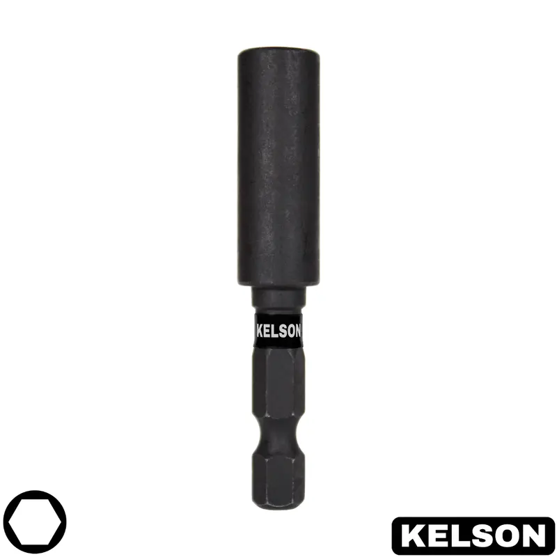 10 x 4mm Hex Allen Impact Screwdriver Bits with 60mm Magnetic Bit Holder - 25mm Bits- Magnetic - 1/4" Universal - KELSON 4