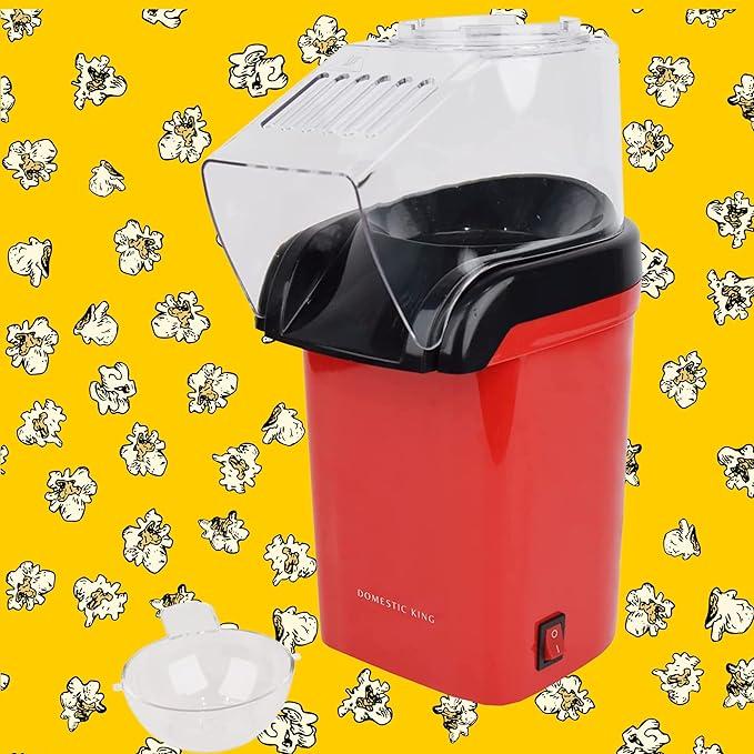 Domestic King Popcorn Maker Home Made Popcorn Machine 1200W with Measuring Cup Healthy Snack No Oil Electric Popcorn Makers 5