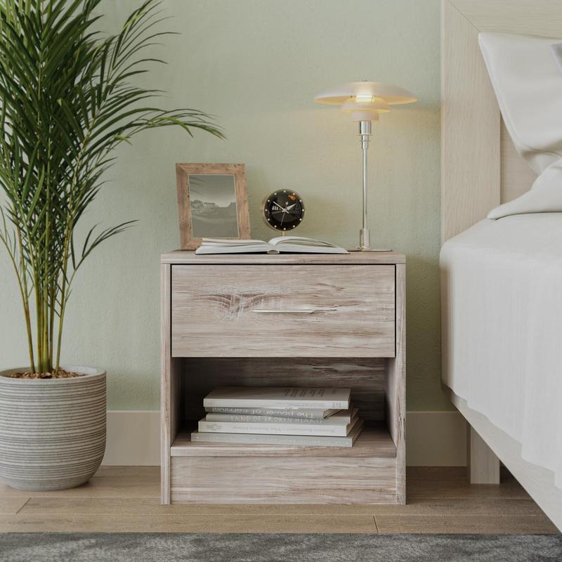 Wooden Bedside Cabinet with 1 Drawer: Ideal for Small Bedrooms 8