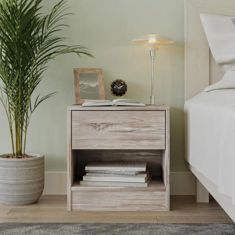 Wooden Bedside Cabinet with 1 Drawer: Ideal for Small Bedrooms 8