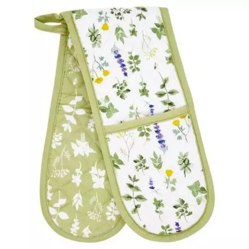 Stylish Double Oven Gloves with Insulated Cotton Mitts & Pot Holder - Various Designs - Classic, Bakeware 3