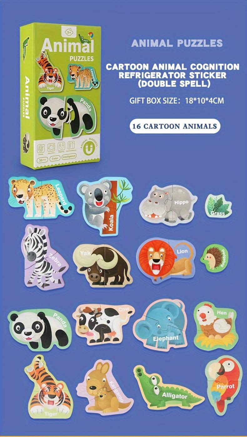 Product Introduction of Magnetic Stickers Cognitive Educational Toys, Children's Early Education Puzzle Magnetic Suction Refrigerator Stickers, Digital Literacy Toys Halloween Christmas Gift 8