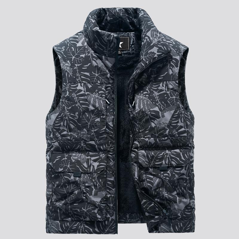 FaShion Large Male Warm Waistcoat Fleece Vest Men Men's Multi-Pocket Clothing Winter Vest Jackets Sleeveless Coat 1