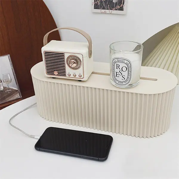 Plug Board Storage Box Cable Wire Organizer Case With Lid Socket Wireless WiFi Router Bracelet Desktop Space Saving Holder Shelf 5