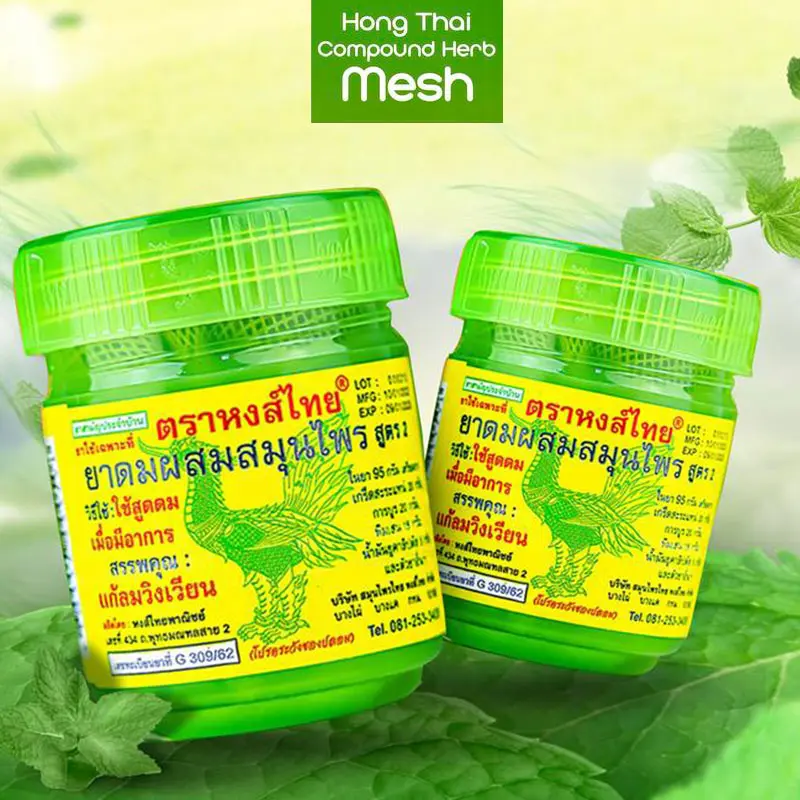 【Fast diliver】 Hong Thai Thai Natural Herbs Inhaler-100%Authentic-(THAILAND)