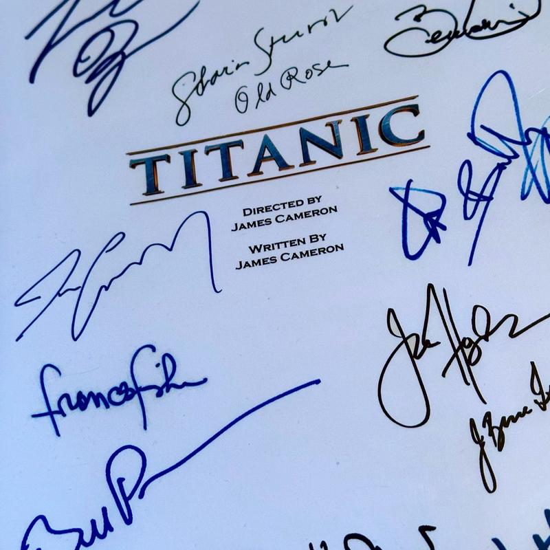 TITANIC Movie Script with Printed Autographs 1