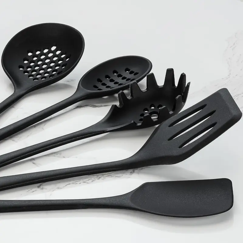 Kitchen Utensils Set, 36 PCS Silicone Cooking Utensils for Non-Stick Cookware, Heat Proof Kitchen Cooking Tools, Spoons Turners Spatula Ladle Set, Black Kitchen Accessories 3