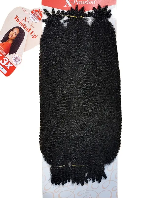24" 3X Realsitic Outre Twisted Up Springy Afro Twist Curly, Pre-fluffed, Pre-separated, Minimal Tangle Locs, Twists Hair - Synthetic Braiding & Crochet Hair Extensions 3