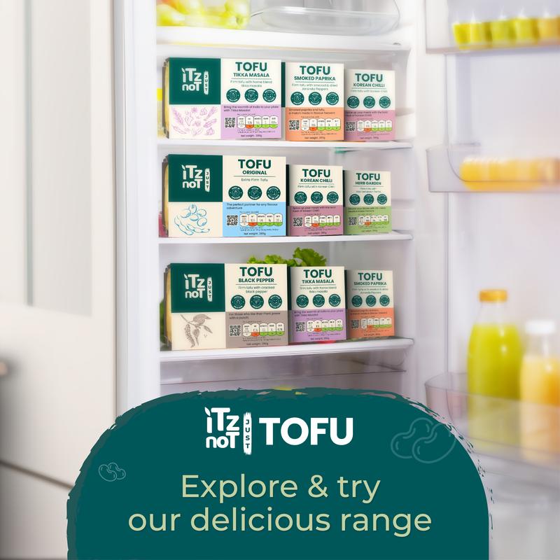 iTz noT Just' Tofu - It's Mediterranean Herbs Tofu. Firm, Vegan & High Protein Tofu. 280g 4