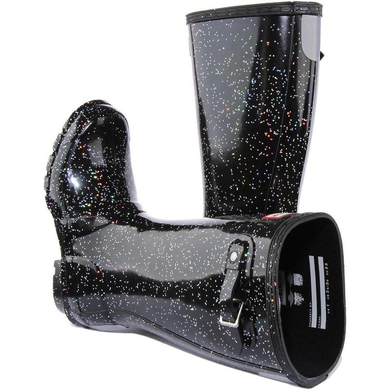 Hunter Original Giant Glitter In Black For Junior 3