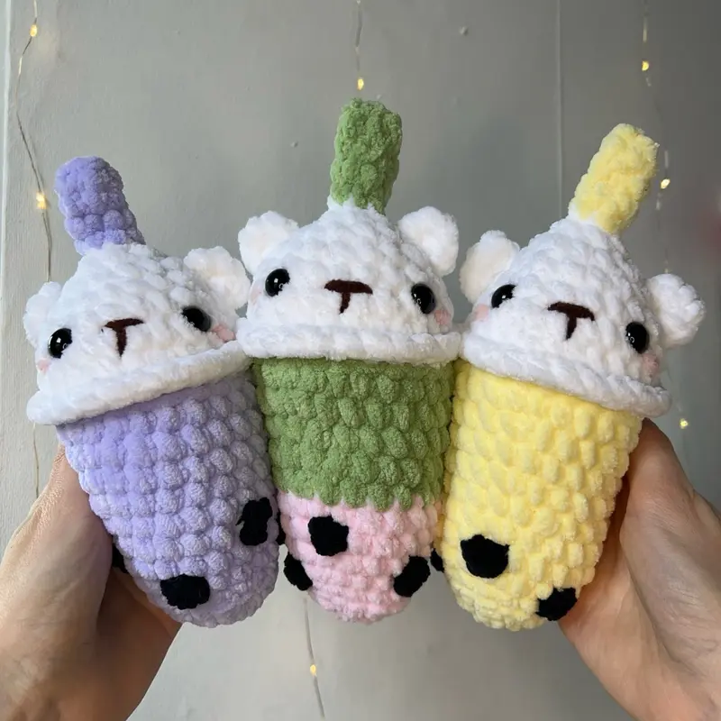 Boba Bears - Crochet Bubble Tea Bear Plushies 4