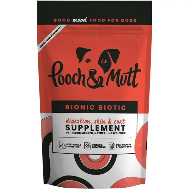 Pooch & Mutt - Bionic Biotic, Supplement for Dog Digestion (Healthy Skin and Glossy Coat), 200g