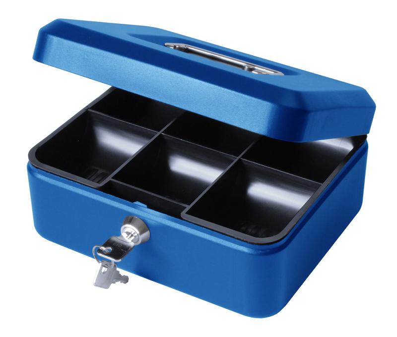 FancyPoint 8" Bank CASH Deposit BOX Steel Tin Security Safe Petty Key Lockable Metal UK 3