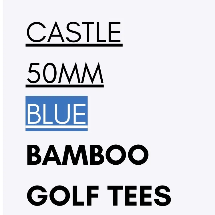 Bamboo Golf Tees 50mm | Green Castle Tees 3