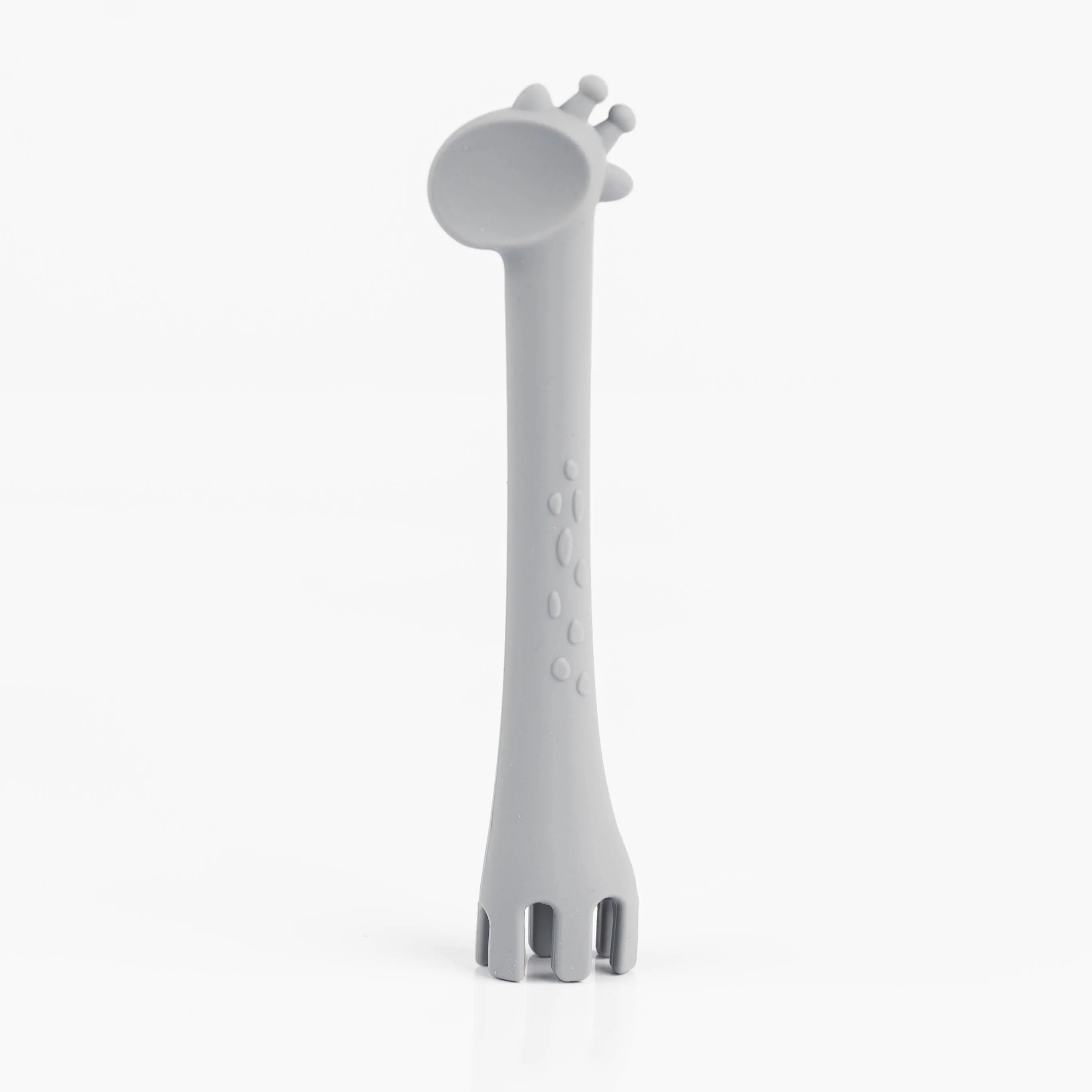 2 in 1 Giraffe Silicone Spoon and Fork