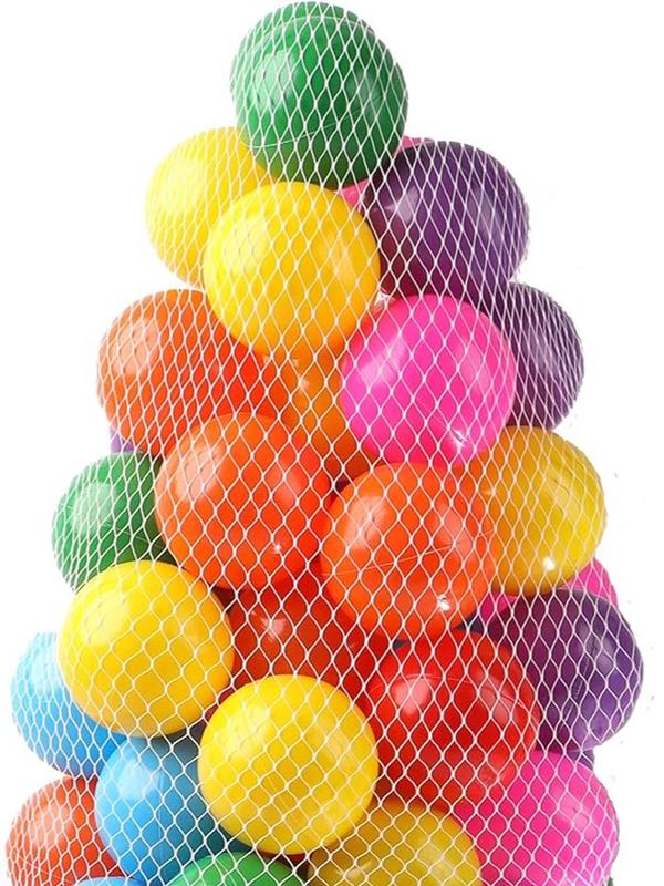 100PCS Soft Plastic Mini Play Balls - Multi Vibrant Colors - Crush Proof, Non Toxic, Phthalate & BPA Free - Ideal for Kids or Toddler Ball Pit 2