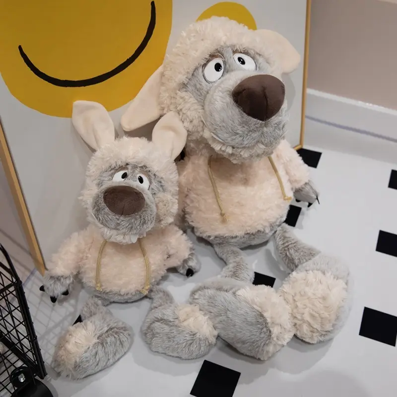 Cuddly Wolf in Sheep's Clothing Plush Toy - Soft Polyester Stuffed Animal, Cartoon-Inspired Decor, Perfect Gift for Youngsters 0-3 Years - Anime Game Character Doll 5