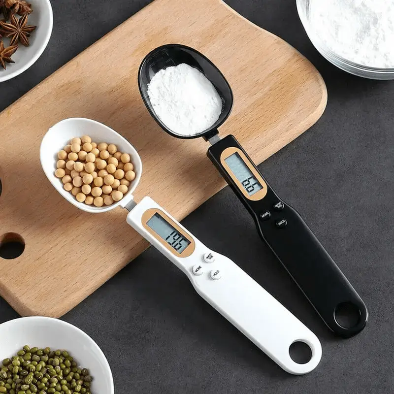Accurate Measure Digital Kitchen Scale Spoon - LCD Display, 0.1g-500g Precision, Button Battery-Powered, Ideal For Cooking, Baking, And Portion Control Measuring Utensils Black 0