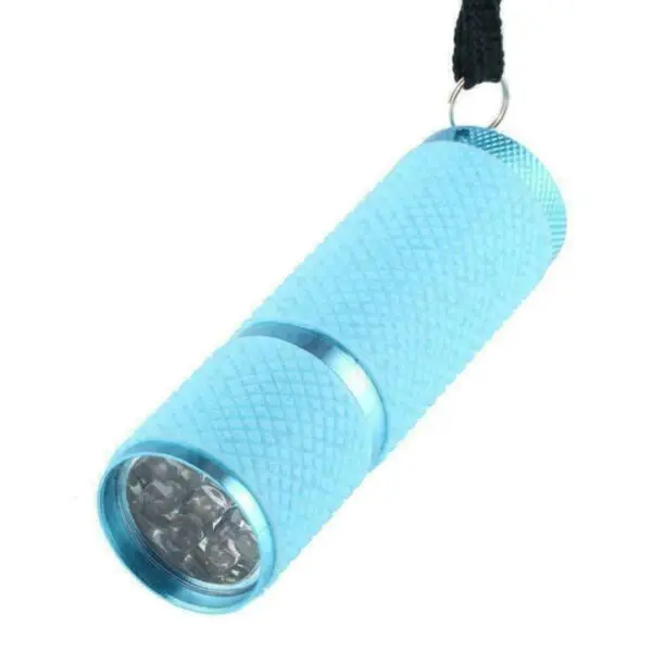 Infapower 9 LED Glow In The Dark Torch Rubber Grip Lanyard Kids Gift Green