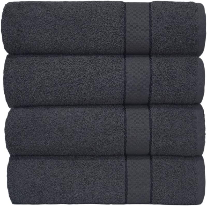 Bargain Bath Towel - Budget-Friendly 100% Egyptian Cotton - Super Soft - 80x140cm Absorbent Soft Sheet Smooth Plain luxury 1