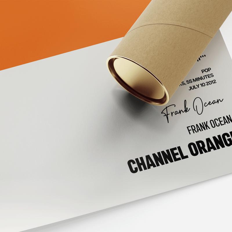 Frank Ocean, Channel ORANGE, Minimalist Print/Poster, Music, Album, Tracklist, Wall Art, Decor, A5, A4, A3, A2, Unframed 1